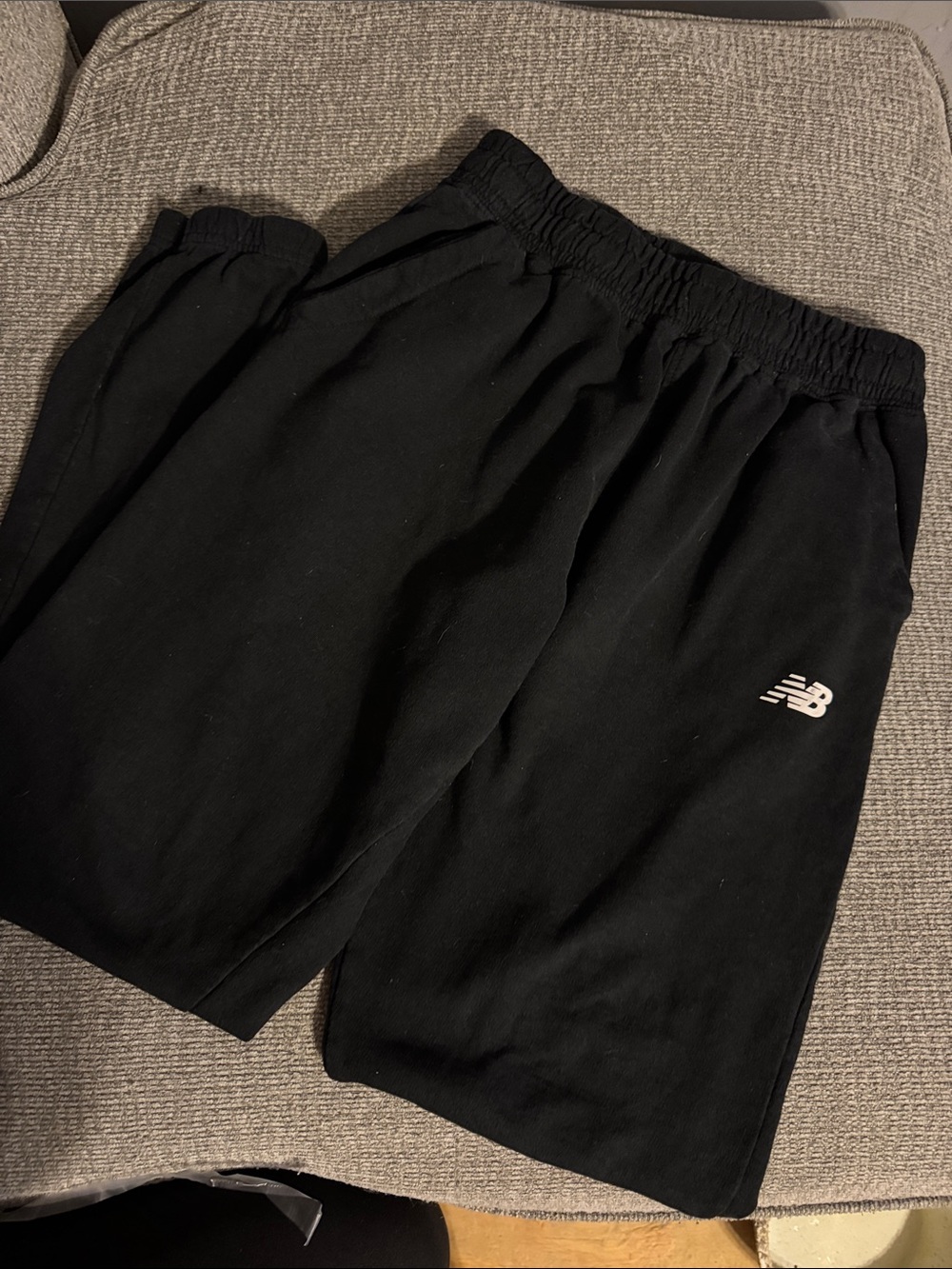 New Balance Black Kids Athletic Jogging Pants with Logo